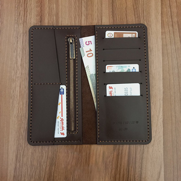 الگو نیمه آماده کیف کتی مردانه چرمی