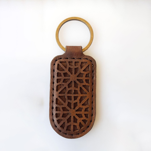 الگوی جاسوئیچی چرمی قهوه ای