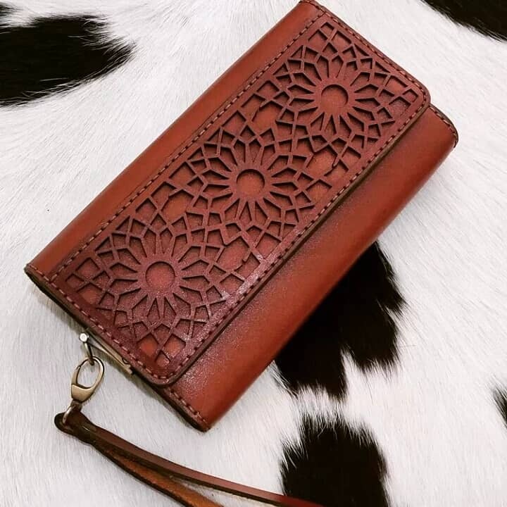 الگو کیف چرمی زنانه هشت تکه